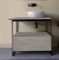Console Sink Vanity With Ceramic Vessel Sink and Grey Oak Drawer